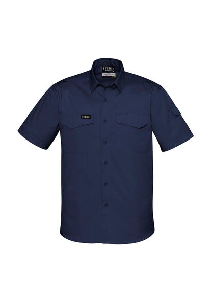 Syzmik Mens Rugged Cooling Short Sleeve Shirt - Navy