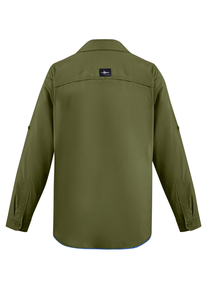 Syzmik Mens Outdoor Long Sleeve Shirt - Army