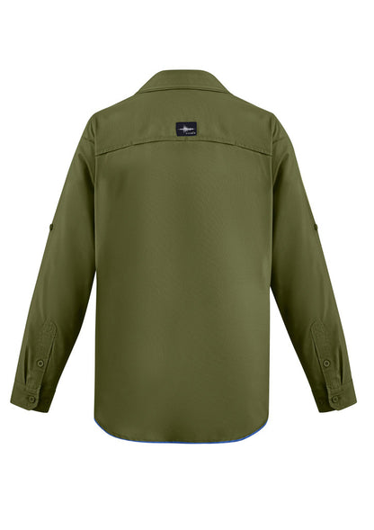 Syzmik Mens Outdoor Long Sleeve Shirt - Army