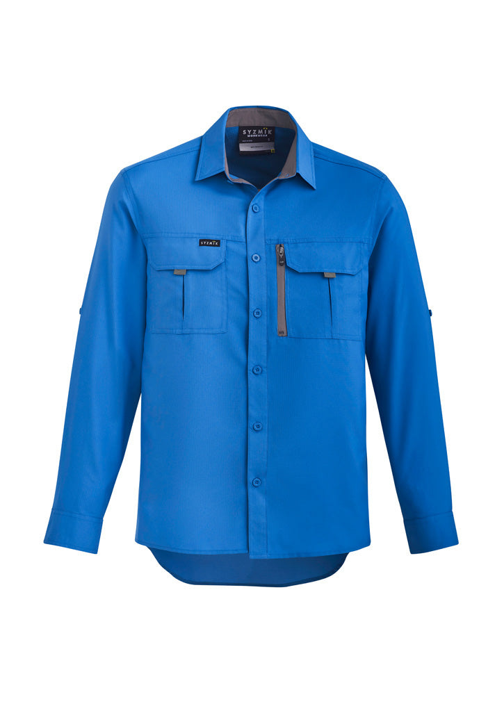 Syzmik Mens Outdoor Long Sleeve Shirt - Cobalt
