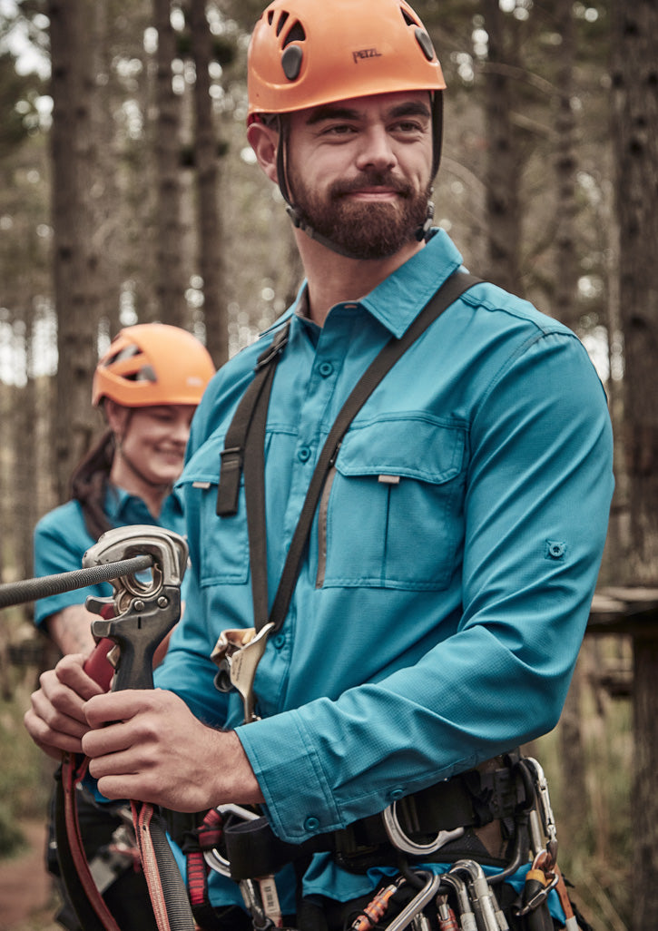 Syzmik Mens Outdoor Long Sleeve Shirt - Diesel