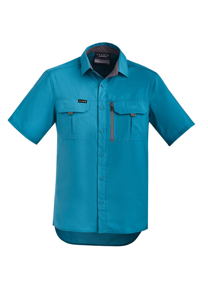 Syzmik Mens Outdoor Short Sleeve Shirt - Diesel