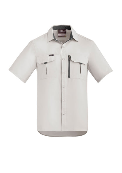 Syzmik Mens Outdoor Short Sleeve Shirt - Natural