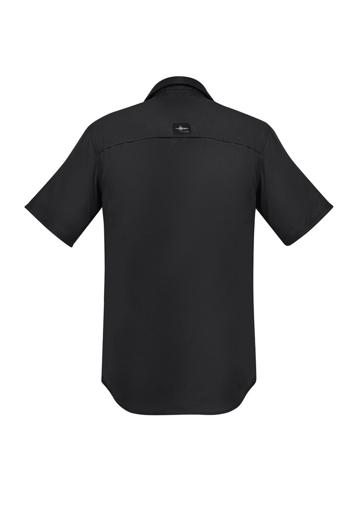 Syzmik Mens Outdoor Short Sleeve Shirt - Black