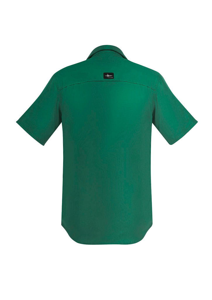 Syzmik Mens Outdoor Short Sleeve Shirt - Green