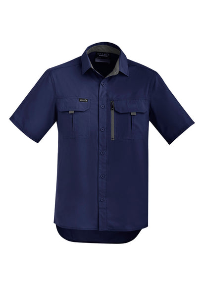 Syzmik Mens Outdoor Short Sleeve Shirt - Navy