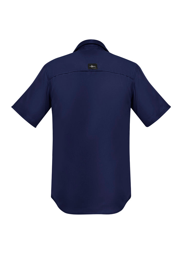 Syzmik Mens Outdoor Short Sleeve Shirt - Navy