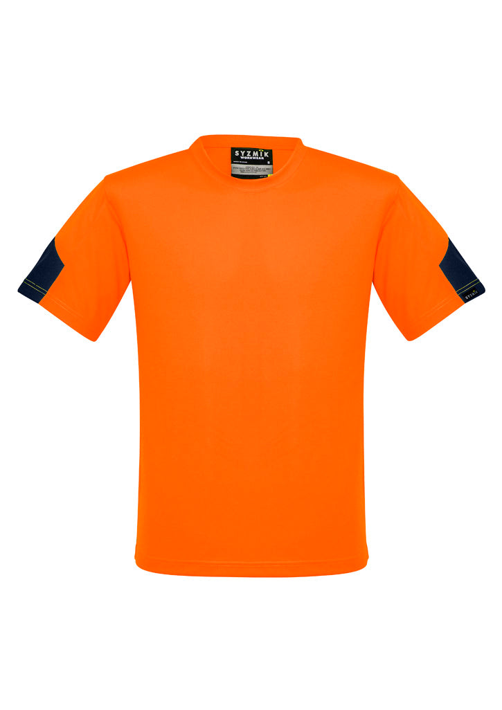 Syzmik Mens Hi Vis Squad Tee - Orange/Navy