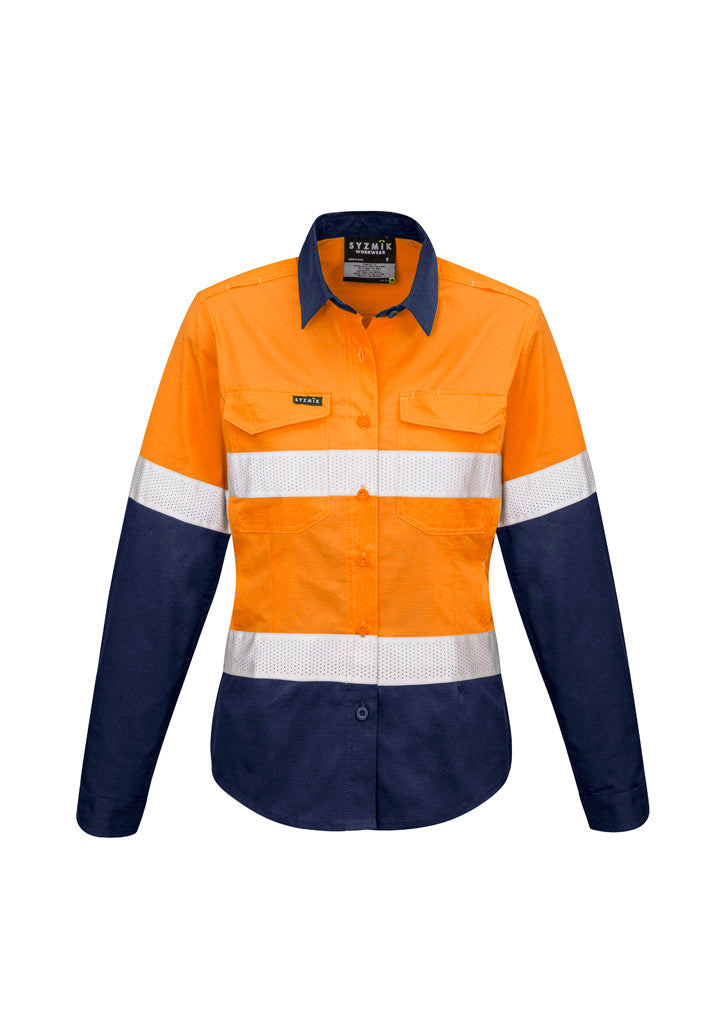 Womens Rugged Cooling Hi Vis Taped Long Sleeve Shirt ZW720