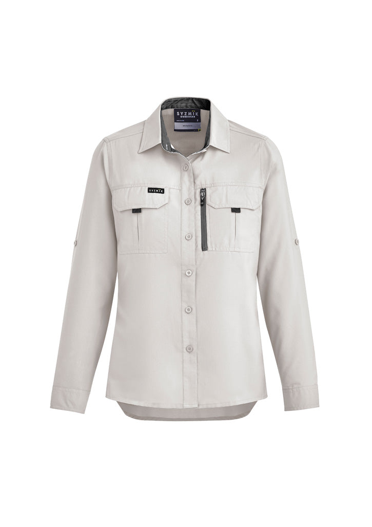 Syzmik Womens Outdoor Long Sleeve Shirt - Natural