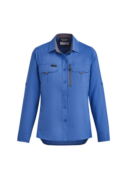 Syzmik Womens Outdoor Long Sleeve Shirt - Blue