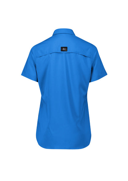 Syzmik Womens Outdoor Short Sleeve Shirt - Cobalt