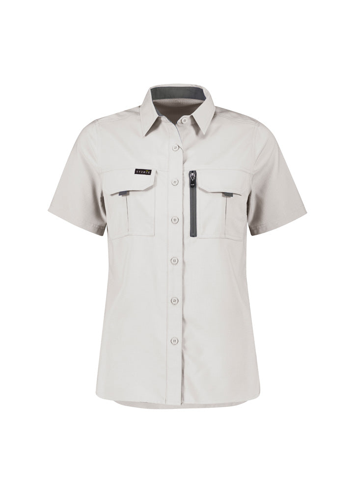 Syzmik Womens Outdoor Short Sleeve Shirt - Natural