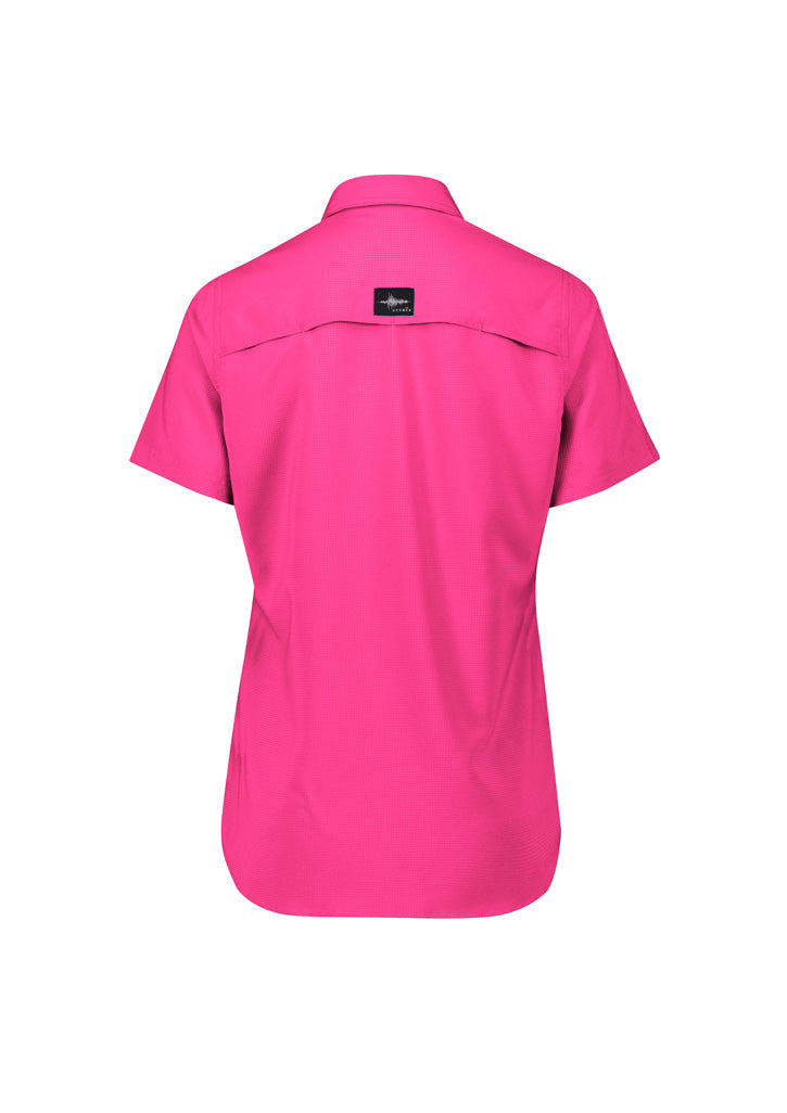 Syzmik Womens Outdoor Short Sleeve Shirt - Pink