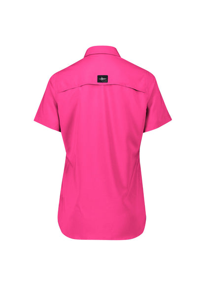 Syzmik Womens Outdoor Short Sleeve Shirt - Pink