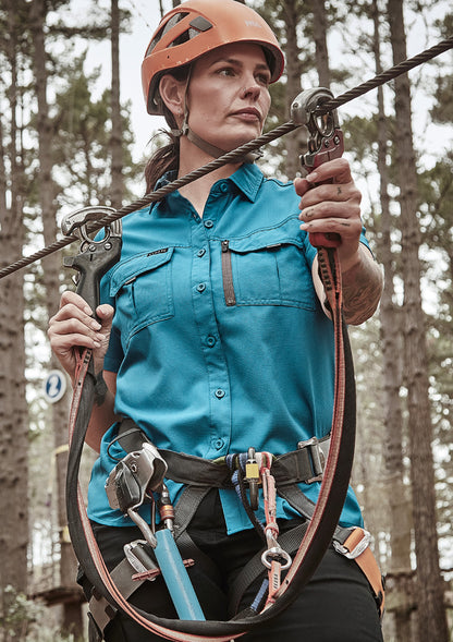 Syzmik Womens Outdoor Short Sleeve Shirt - Diesel