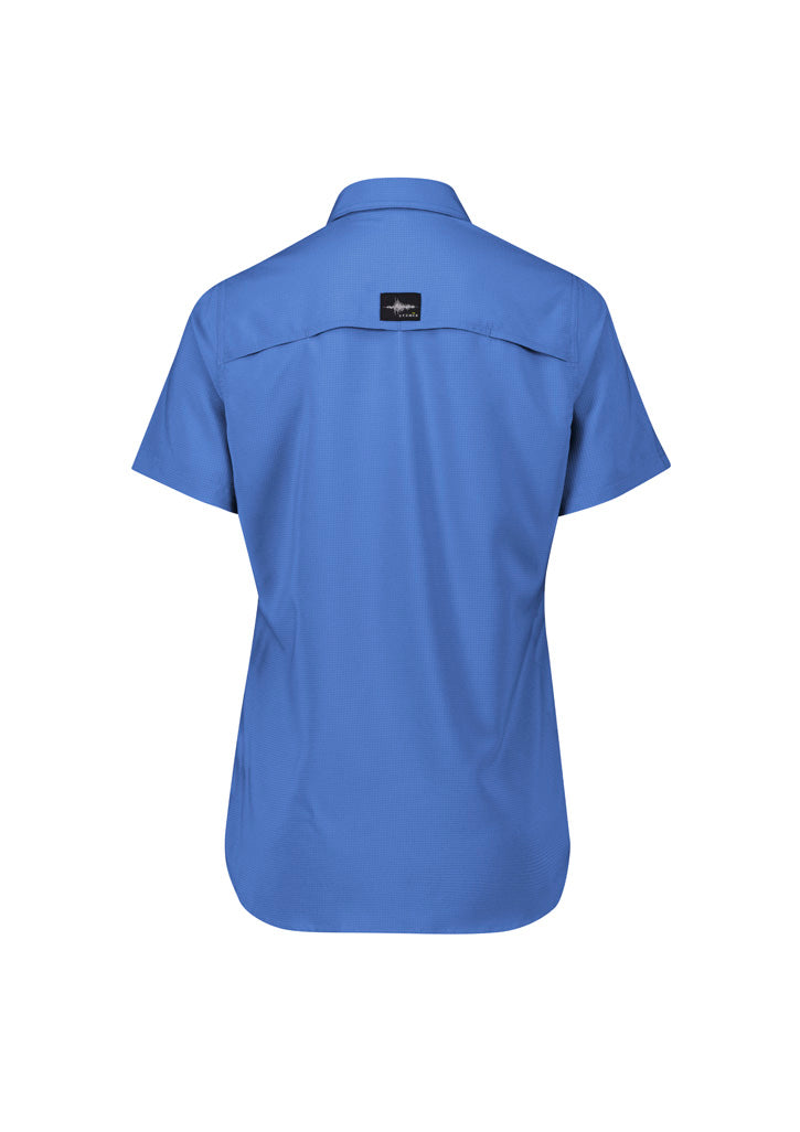 Syzmik Womens Outdoor Short Sleeve Shirt - Blue