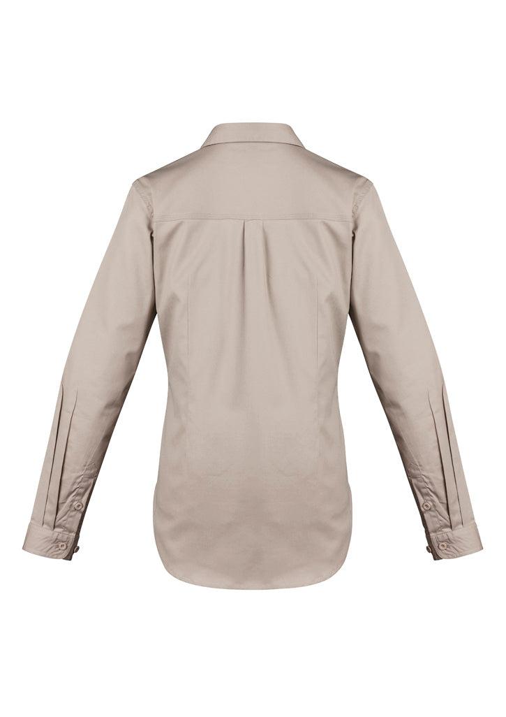 Syzmik Womens Lightweight Tradie Long Sleeve Shirt - Sand