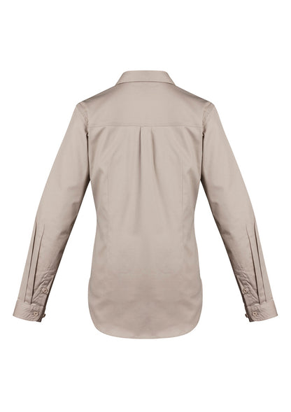 Syzmik Womens Lightweight Tradie Long Sleeve Shirt - Sand