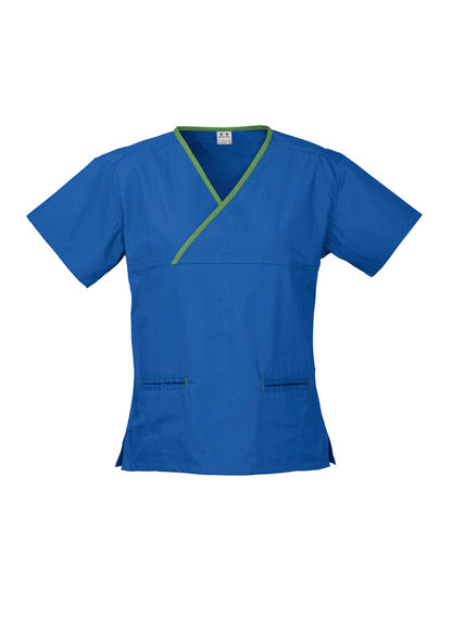 Women Contrast Scrub Top H10722