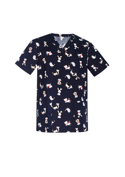 Womens Printed Best Friends Scrub Top CST147LS