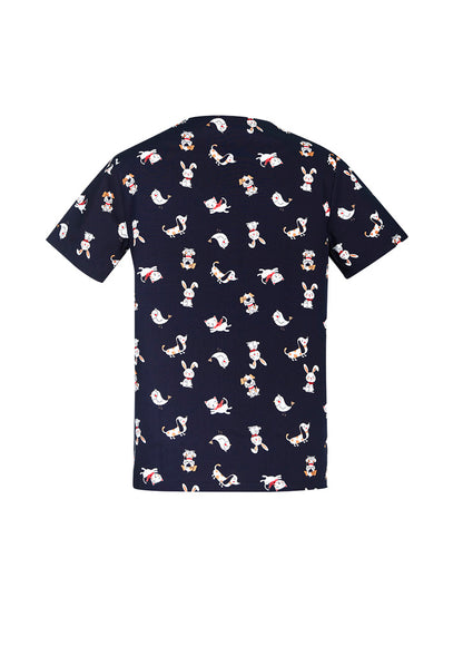 Womens Printed Best Friends Scrub Top CST147LS