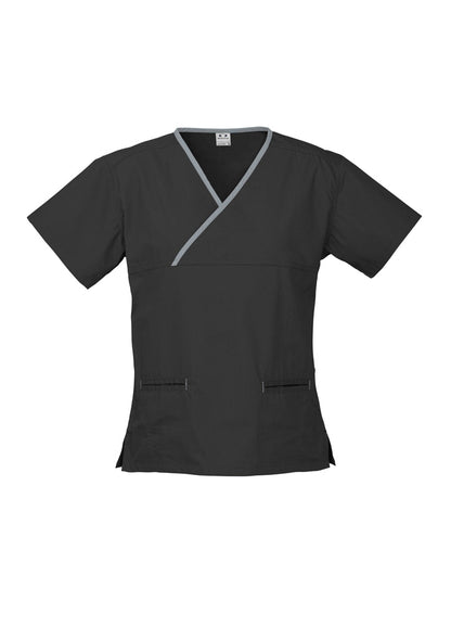 Women Contrast Scrub Top H10722