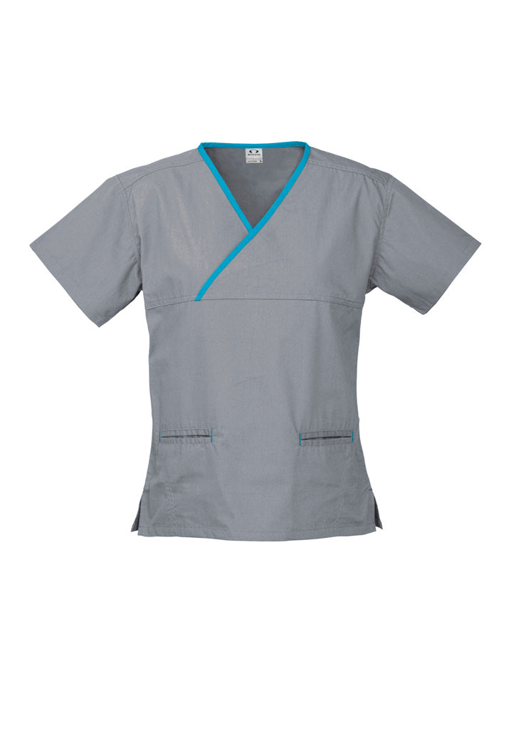 Women Contrast Scrub Top H10722