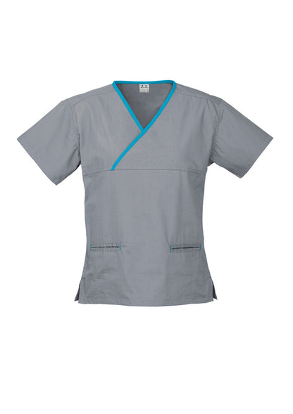 Women Contrast Scrub Top H10722