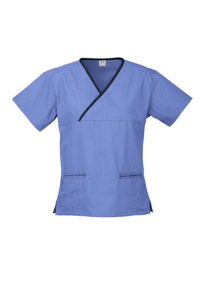 Women Contrast Scrub Top H10722