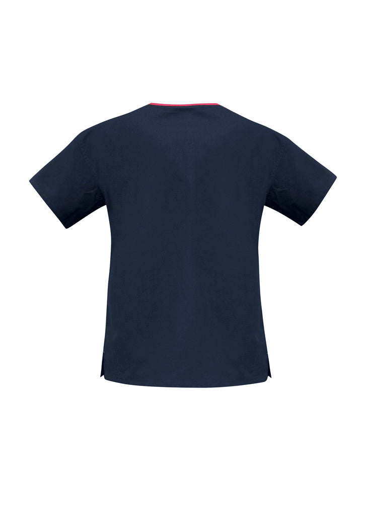 Women Contrast Scrub Top H10722