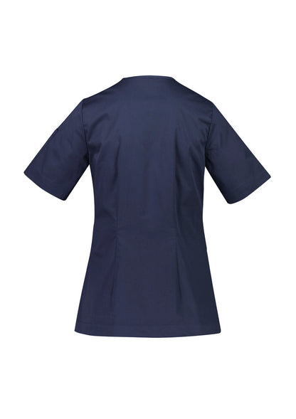 Womens Zip Up Front Crossover Scrub Top